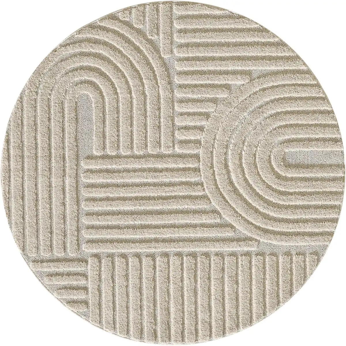 Bild 1 von Hochflorteppich Boho Beige Ø ca. 160cm, Beige