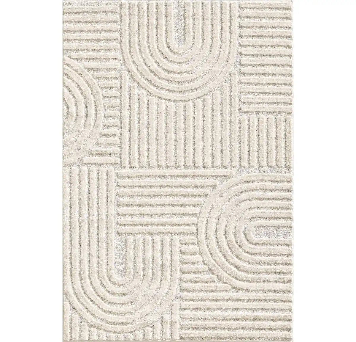 Bild 1 von Hochflorteppich Boho Creme ca. 160x230cm, Creme