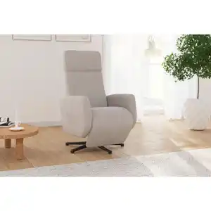 Sit & More Relaxsessel Rochelle E, Greige, Textil, 71x110x82 cm, Goldenes M, Oeko-Tex® Standard 100, Made in Europe, DGM-Klimapakt, Sitzfläche 360° drehbar, gepolsterte Armlehnen, Wohnzimmer, Sess