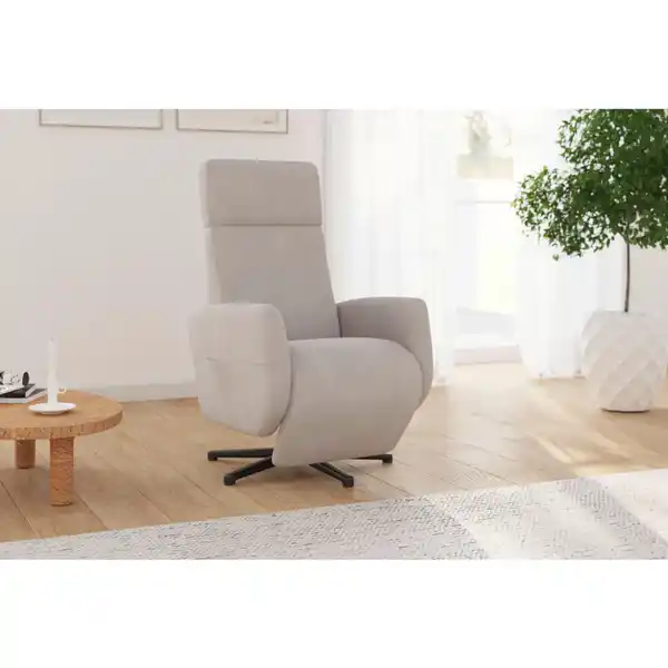 Bild 1 von Sit & More Relaxsessel Rochelle E, Greige, Textil, 71x110x82 cm, Goldenes M, Oeko-Tex® Standard 100, Made in Europe, DGM-Klimapakt, Sitzfläche 360° drehbar, gepolsterte Armlehnen, Wohnzimmer, Sess