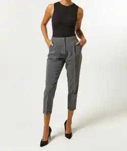 Graue Anzughose, grau melange