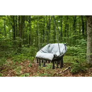 Gardenson Hängesessel, Grau, Textil, 80x90x60 cm, Gartenmöbel, Hängesessel