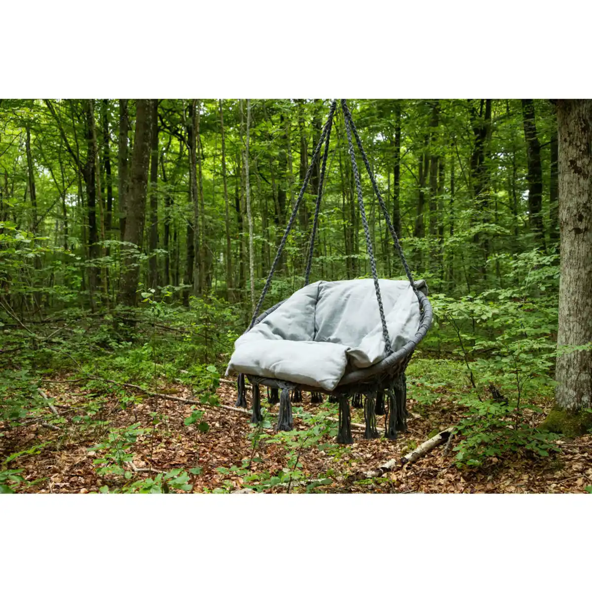 Bild 1 von Gardenson Hängesessel, Grau, Textil, 80x90x60 cm, Gartenmöbel, Hängesessel