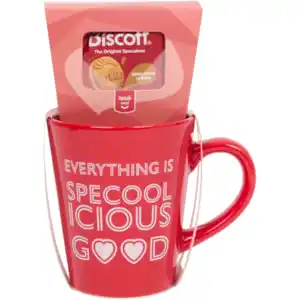 Set mit Tasse, Schokolade und Kakao