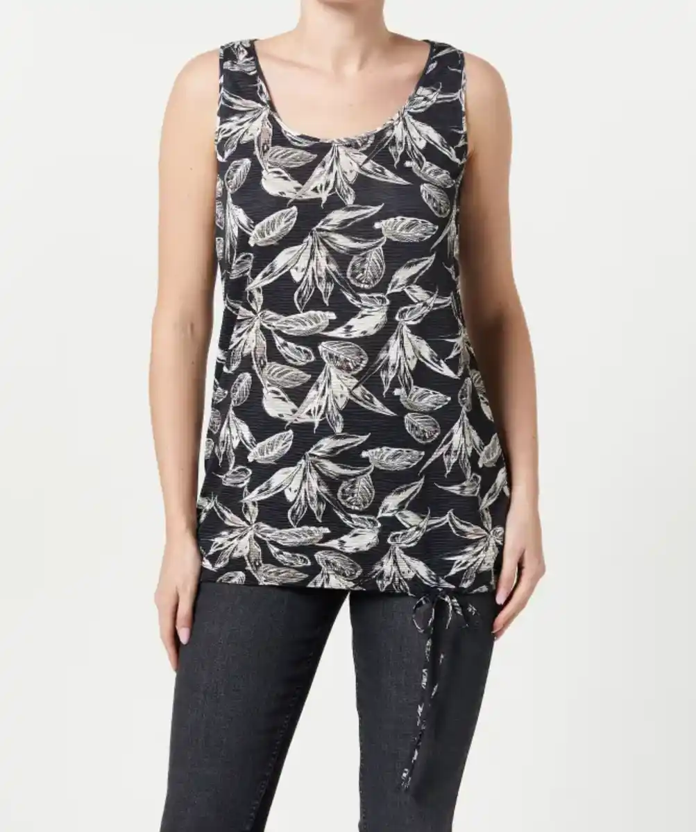 Bild 1 von Tanktop mit Tunnelzug, schwarz bedruckt