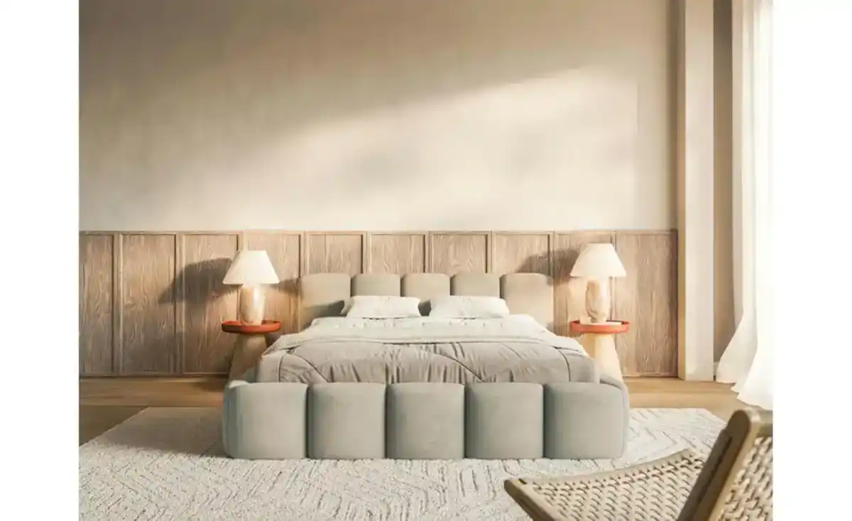 Bild 4 von Selsey Polsterbett in Velours Cloudy Low