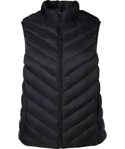 Steppweste mit Stehkragen, schwarz