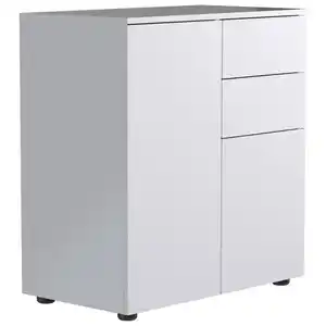 Mid.you Kommode, Weiß, Holzwerkstoff, 2 Fächer, 2 Schubladen, 70x77x39 cm, erweiterbar, stehend, Wohnzimmer, Kommoden & Sideboards, Kommoden