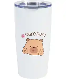 Isolierbecher Capybara, weiß
