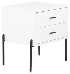 Nachttisch Pelotas Weiß/Schwarz, Weiß