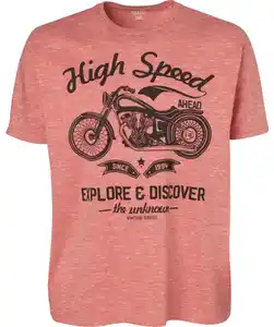 T-Shirt Motorrad, koralle