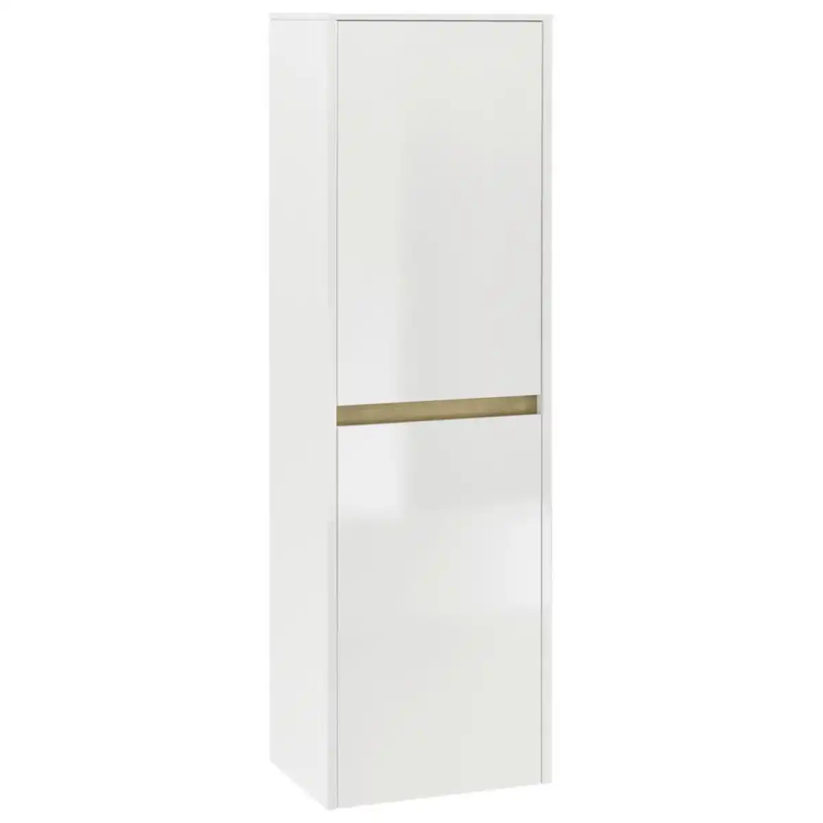 Bild 1 von Musterring Midischrank, Weiß, Eiche, Glas, 2 Fächer, 38.3x127x33 cm, Made in Germany, individuell planbar, Badezimmer, Badezimmerschränke, Midischränke