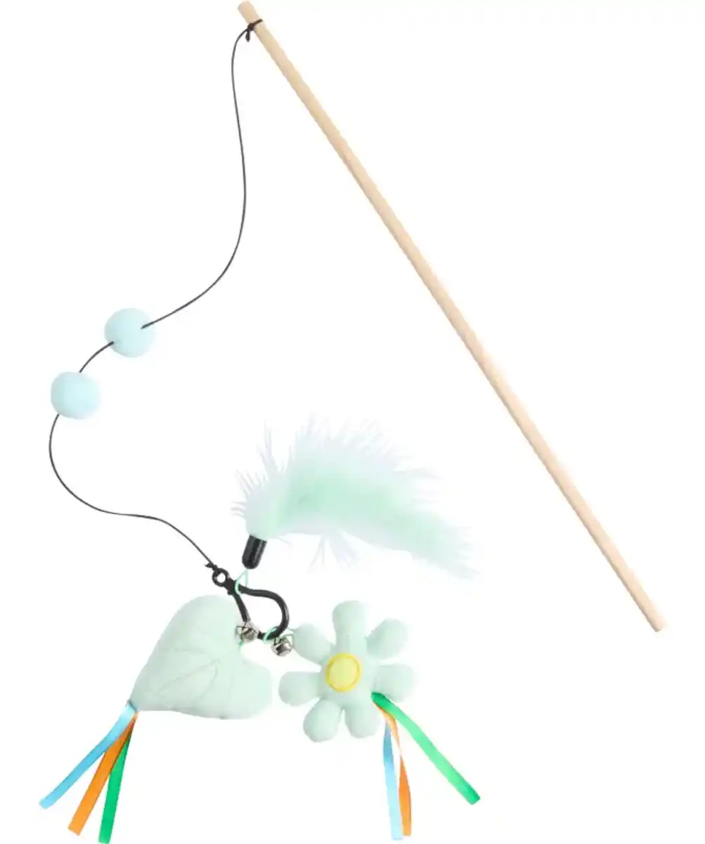 Bild 1 von Katzenangel mit verschiedenen Anhängern, hellgrün