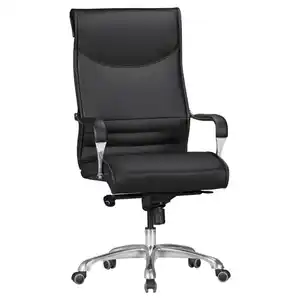 Mid.you Chefsessel Bigboss, Schwarz, Textil, Sternfuß, 61x126x60 cm, Wippfunktion, Wippmechanik mit Härtegradeinstellung, Sitzfläche 360° drehbar, inklusive Armlehnen, Arbeitszimmer, Bürostühle