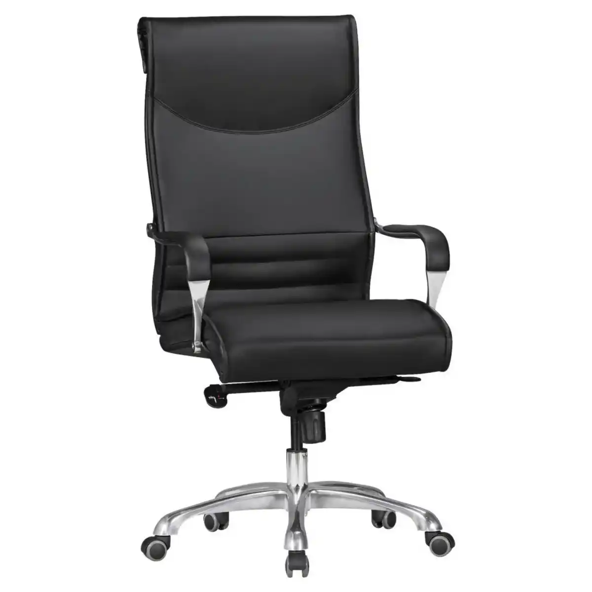 Bild 1 von Mid.you Chefsessel Bigboss, Schwarz, Textil, Sternfuß, 61x126x60 cm, Wippfunktion, Wippmechanik mit Härtegradeinstellung, Sitzfläche 360° drehbar, inklusive Armlehnen, Arbeitszimmer, Bürostühle