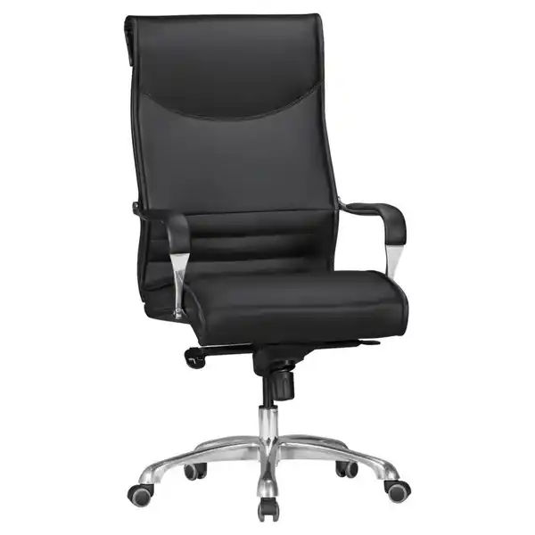 Bild 1 von Mid.you Chefsessel Bigboss, Schwarz, Textil, Sternfuß, 61x126x60 cm, Wippfunktion, Wippmechanik mit Härtegradeinstellung, Sitzfläche 360° drehbar, inklusive Armlehnen, Arbeitszimmer, Bürostühle