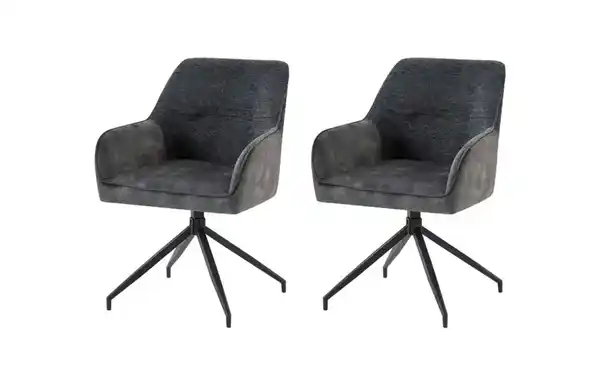 Bild 1 von by Living Armlehnenstuhl 2er-Set extra breite Sitzschale Jacky