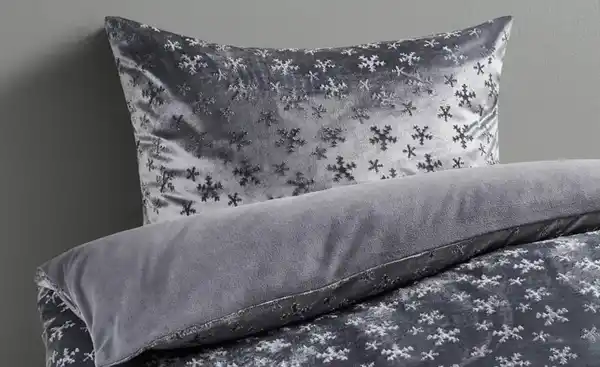 Bild 3 von levelone Plüsch-Bettwäsche Schneeflocken