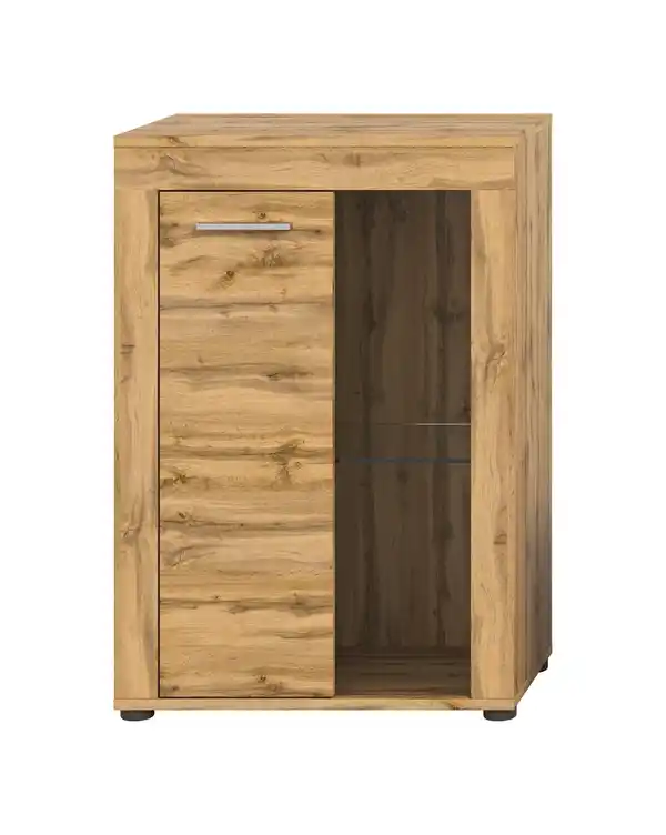 Bild 1 von Vitrine Jam ca. 86x60x35 cm Eiche Wotan, Eiche Wotan