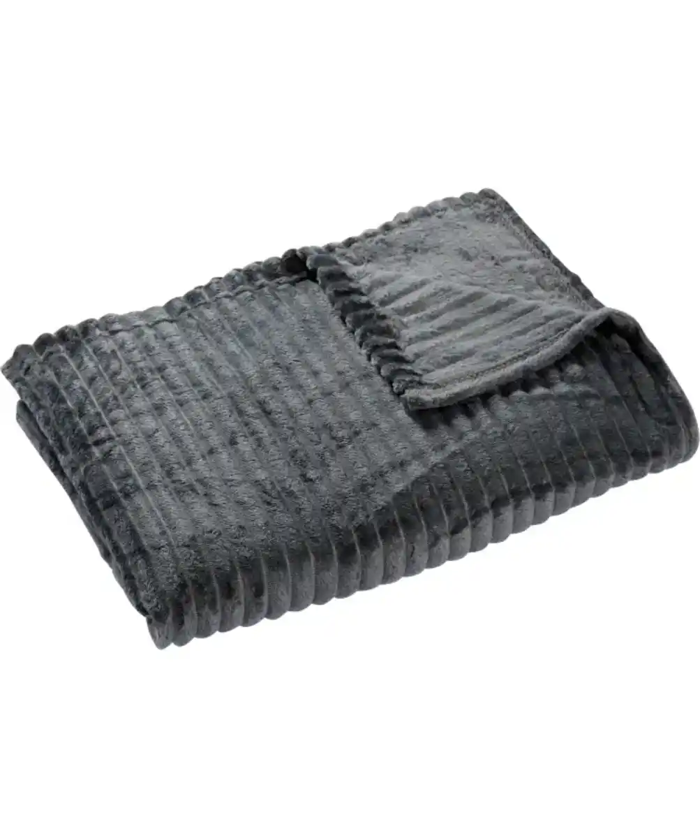 Bild 1 von Einfarbige Flanelldecke, anthrazit