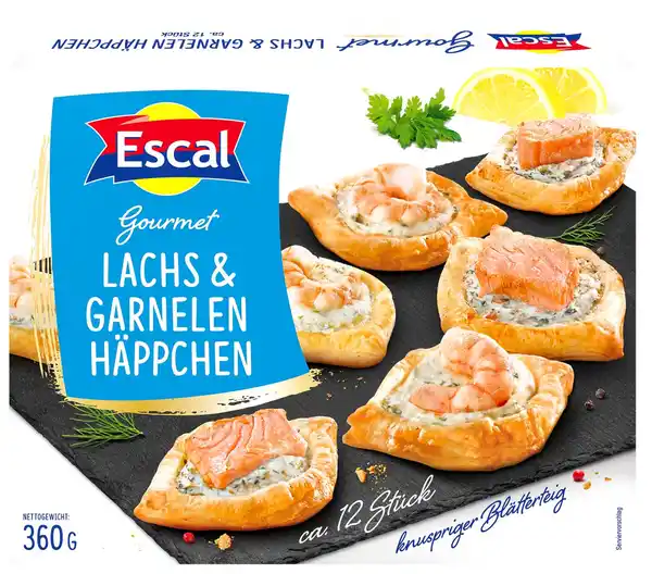 Bild 1 von ESCAL Aperitif-Häppchen Lachs & Garnelen, 12 St. = 360-g-Packg.