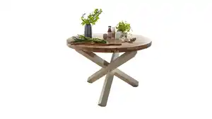 Esstisch 120 cm rund Akazie massiv lackiert - BALDUR