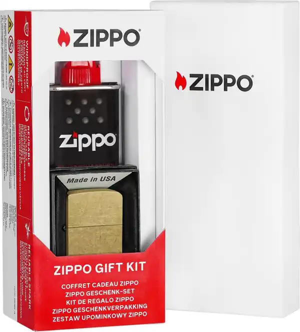 Bild 2 von ZIPPO Feuerzeug-Set »Chrome/Brass«, 2-teilig
