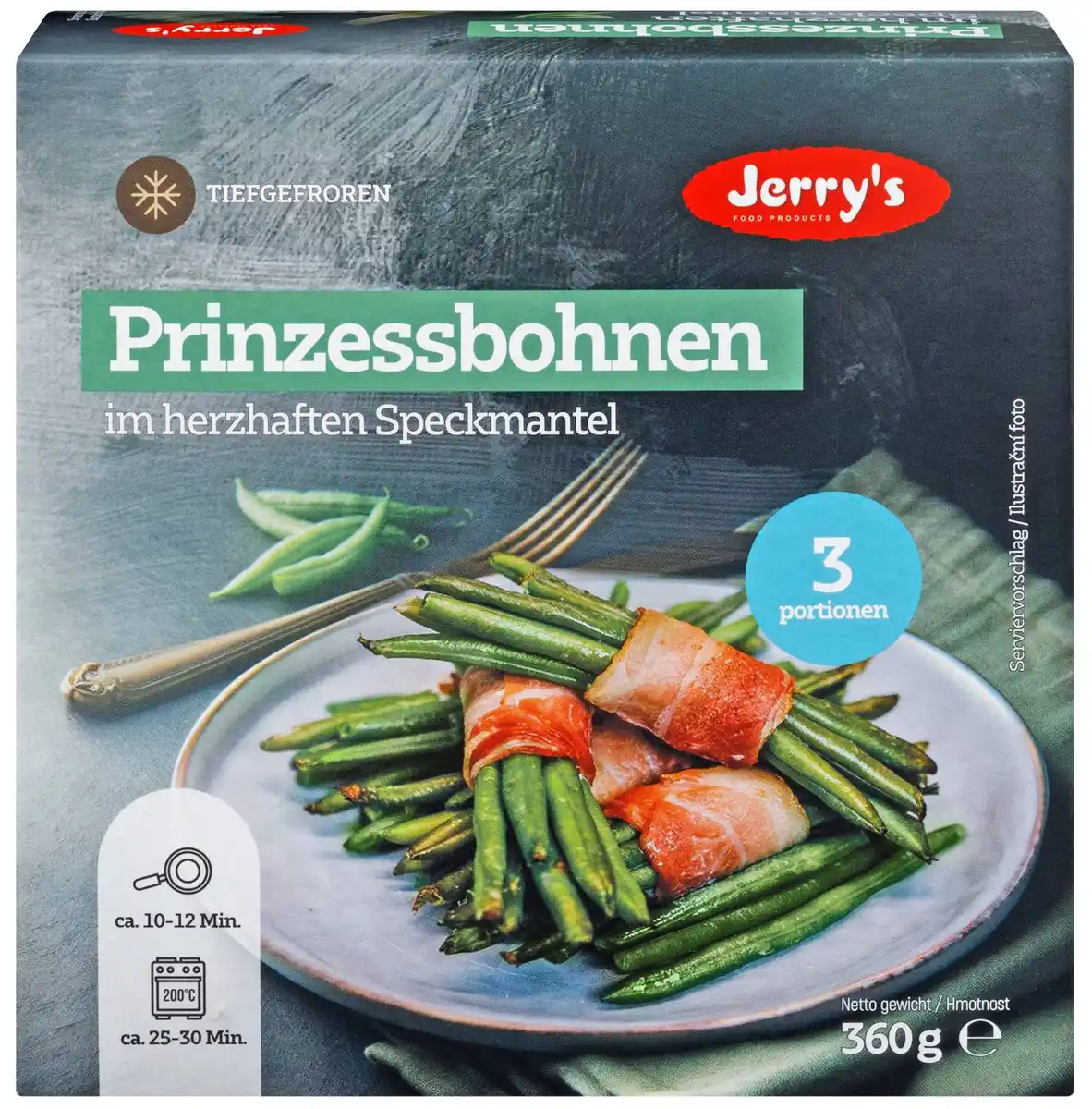 Bild 1 von JERRY'S Prinzessbohnen mit Speck, 360-g-Packg.