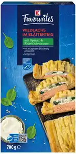 K-FAVOURITES Wildlachs im Blätterteig, 700-g-Packg.