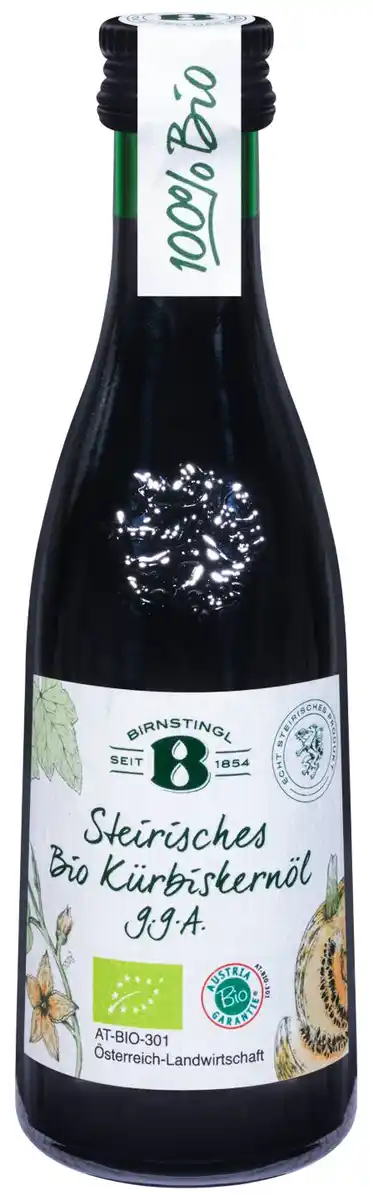 Bild 1 von BIRNSTINGL Steirisches Bio- Kürbiskernöl g. g. A., 100-ml-Fl.