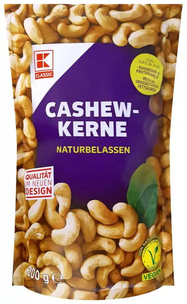 Bild 1 von K-CLASSIC Cashewkerne, 200-g-Packg.