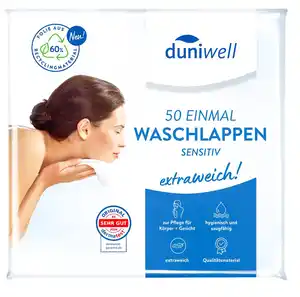 DUNIWELL Einmal-Waschlappen, 50-St.-Packg.