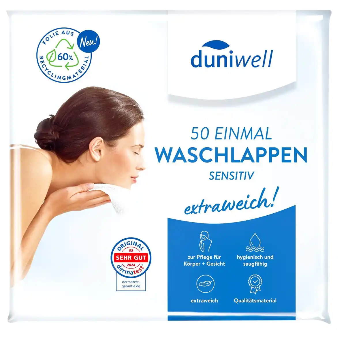 Bild 1 von DUNIWELL Einmal-Waschlappen, 50-St.-Packg.