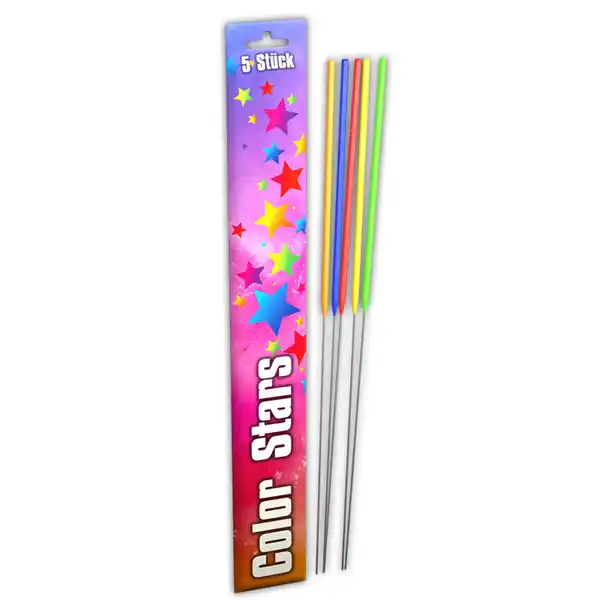 Bild 1 von Silvesterzauber Extra große Wunderkerzen "Color Stars"