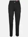 Bild 1 von Damen Jeanshose im Tapered Fit mit Strasssteinchen Schwarz