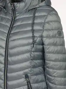 Damen Steppjacke mit abnehbarer Kapuze Blau