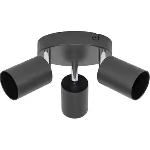 Wohnraumleuchte 3-flammig schwarz