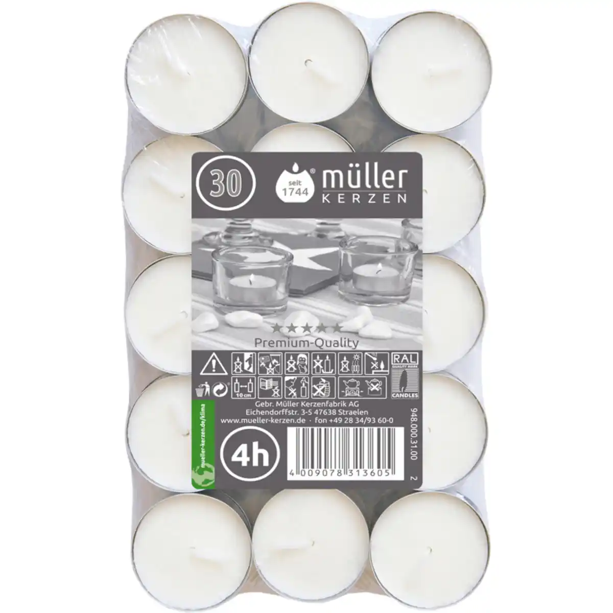 Bild 1 von Teelichter 30er-Pack weiß