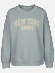 Damen Sweatshirt mit Stickerei Blau