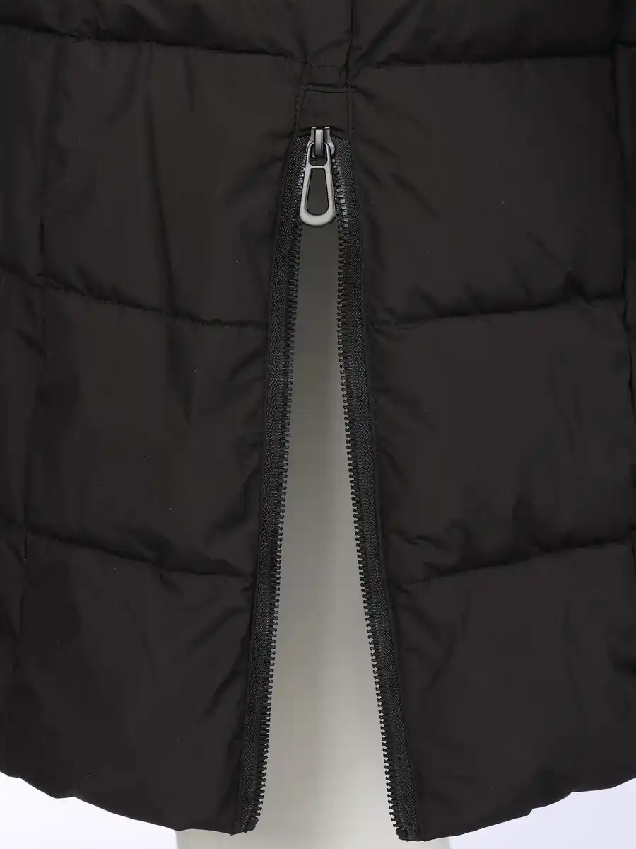 Bild 4 von Damen Steppmantel mit Kapuze Schwarz