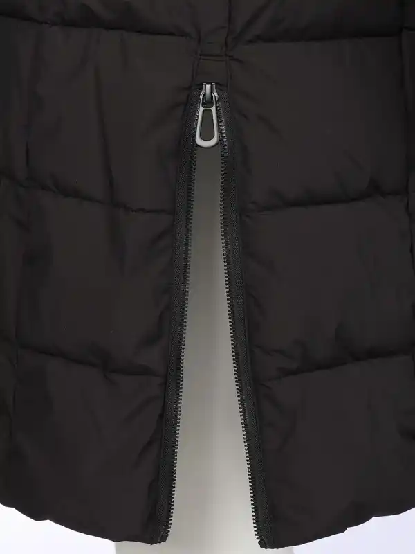 Bild 4 von Damen Steppmantel mit Kapuze Schwarz