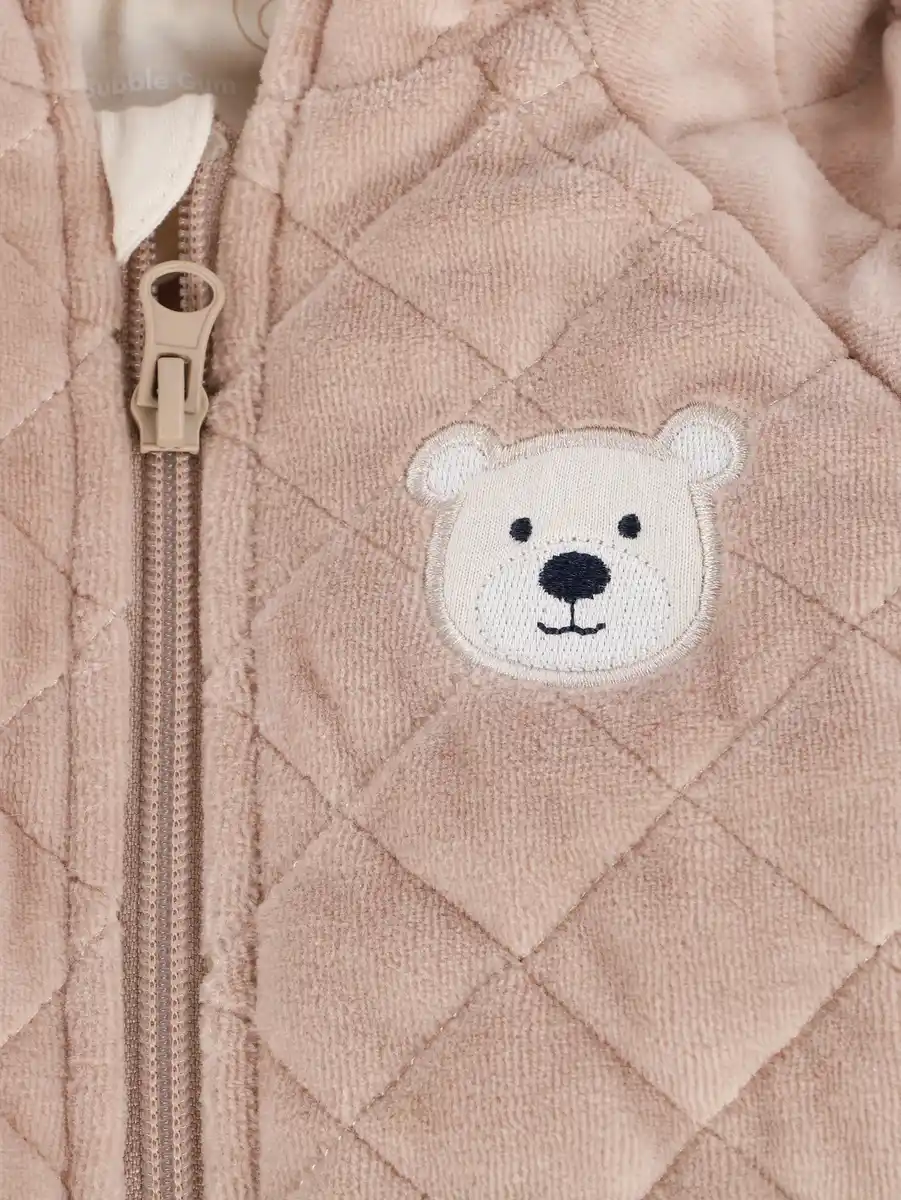 Bild 3 von Baby unisex Nickijacke mit Kapuze Beige