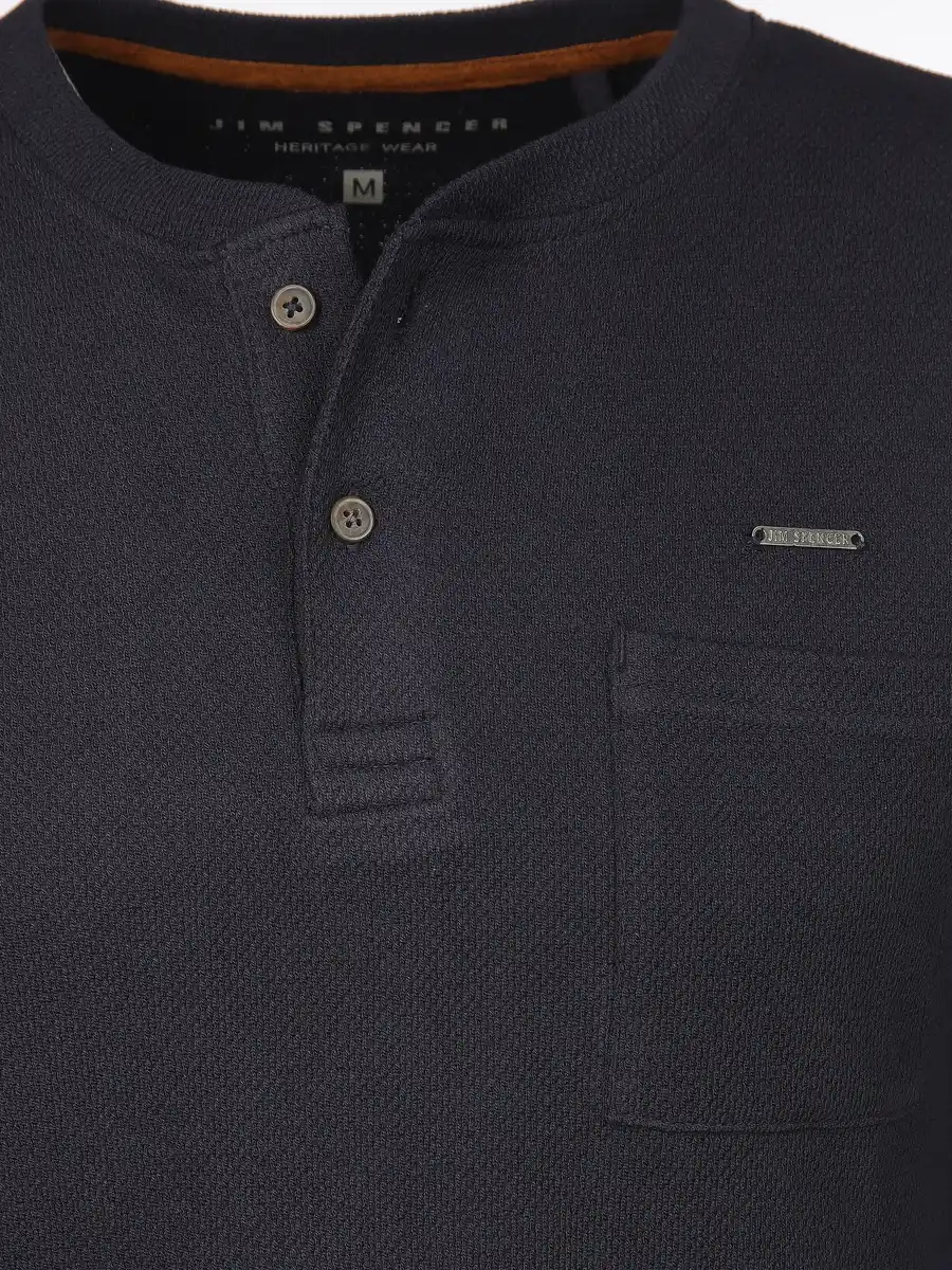 Bild 3 von Herren Henleyshirt in Waffeloptik Blau