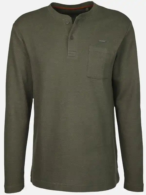 Bild 1 von Herren Henleyshirt in Waffeloptik Oliv