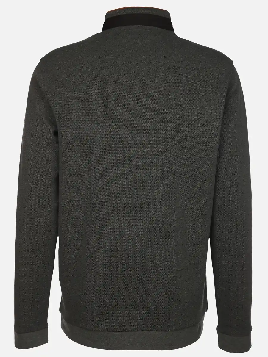 Bild 2 von Herren Stehkragenshirt mit Knopfleiste Grau