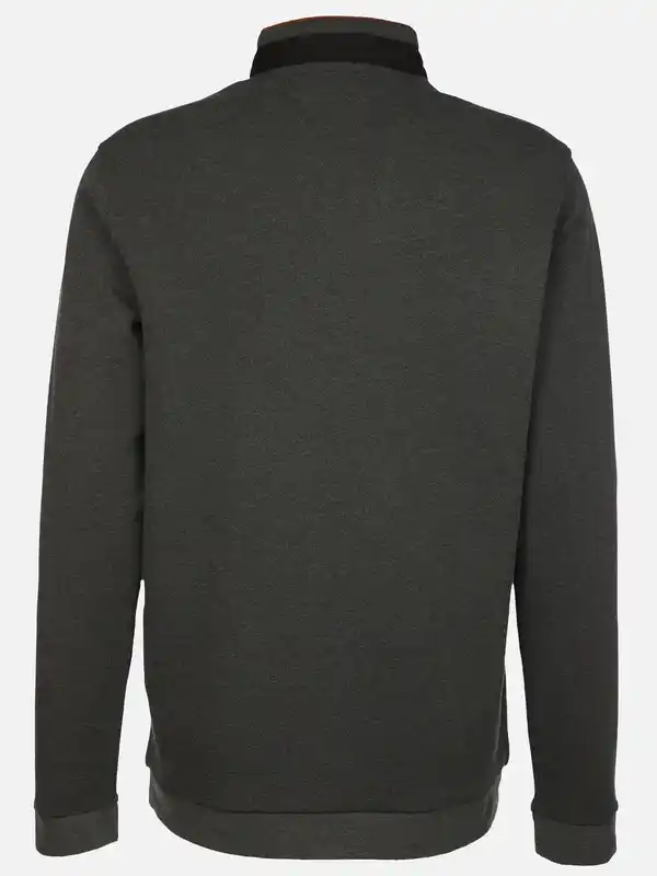 Bild 2 von Herren Stehkragenshirt mit Knopfleiste Grau