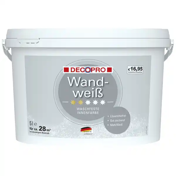 Bild 1 von DECOPRO Wandweiß 5 Liter matt