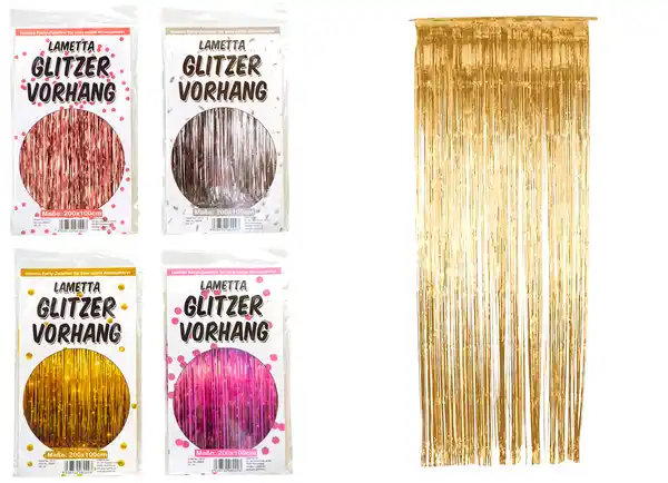 Bild 1 von Lametta Türvorhang glitzerndes Partyzubehör