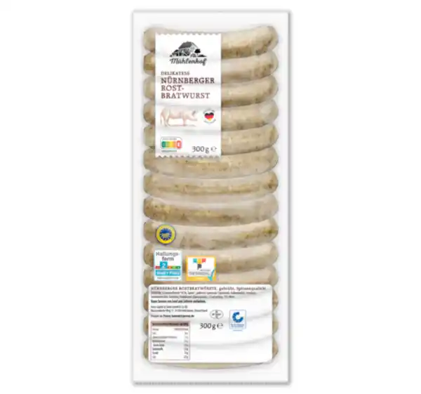 Bild 1 von MÜHLENHOF Nürnberger Rostbratwurst