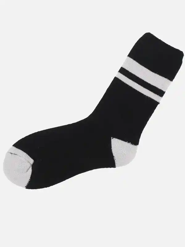 Bild 2 von Herren Thermosocken geringelt oder unifarben Schwarz